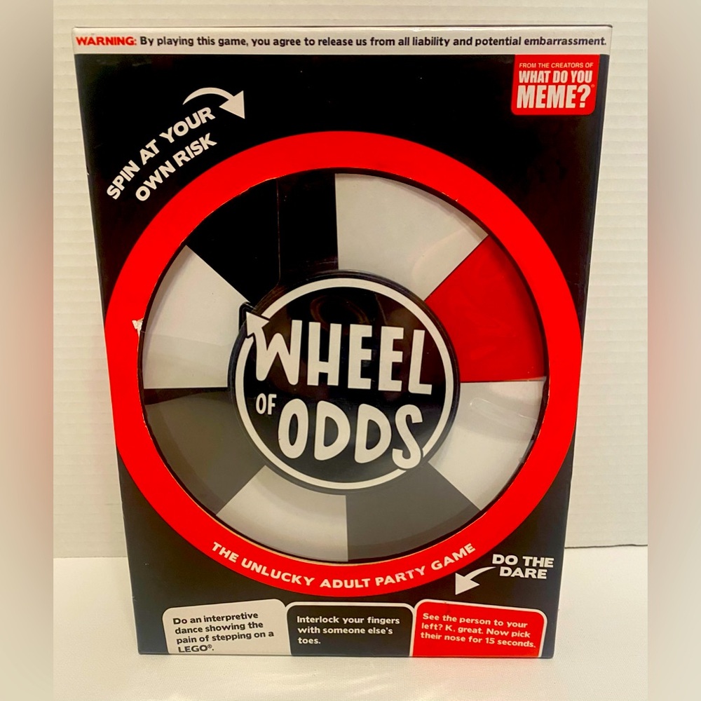 What Do You Meme? Wheel of Odds The Unlucky Adult Party Game NIB